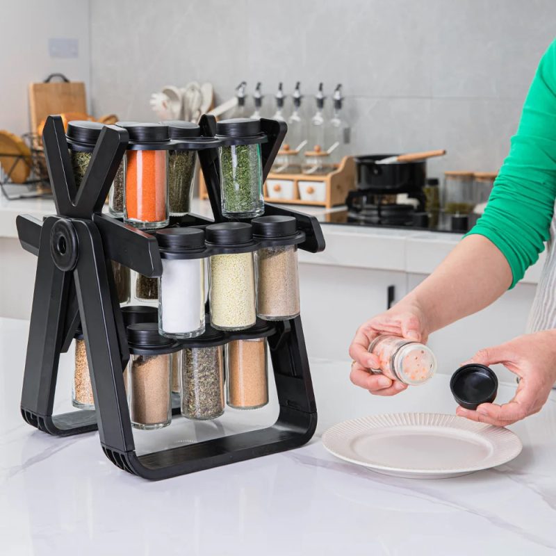 18 Cans Rotating Ferris Wheel Spice Condiment Rack