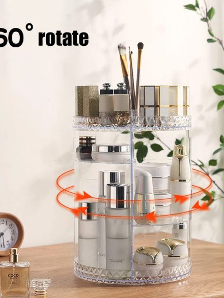 3 Tiers 360 Rotating Makeup Organizer