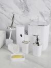 7 Piece white matte Bathroom set