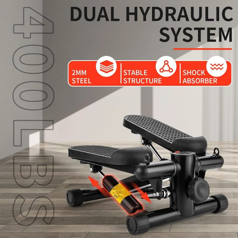 Lixada Swing Stepper - Mini Stepper for Home Exercise with Resistance Bands - Image 3