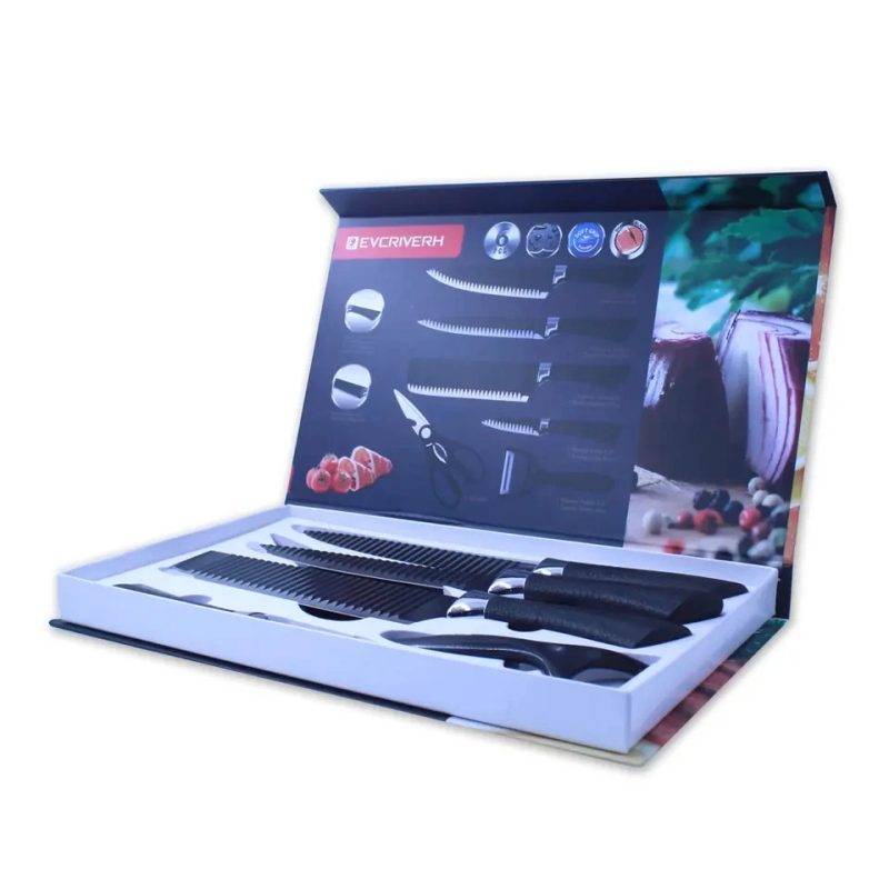 Stainless Steel Knife Set (6 PC: 4 Knives, 1 Peeler, 1 Seizure) - Image 5