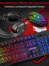 T-Wolf TF400 Gaming Keyboard, Mouse, Headphone, and Pad Kit Set
