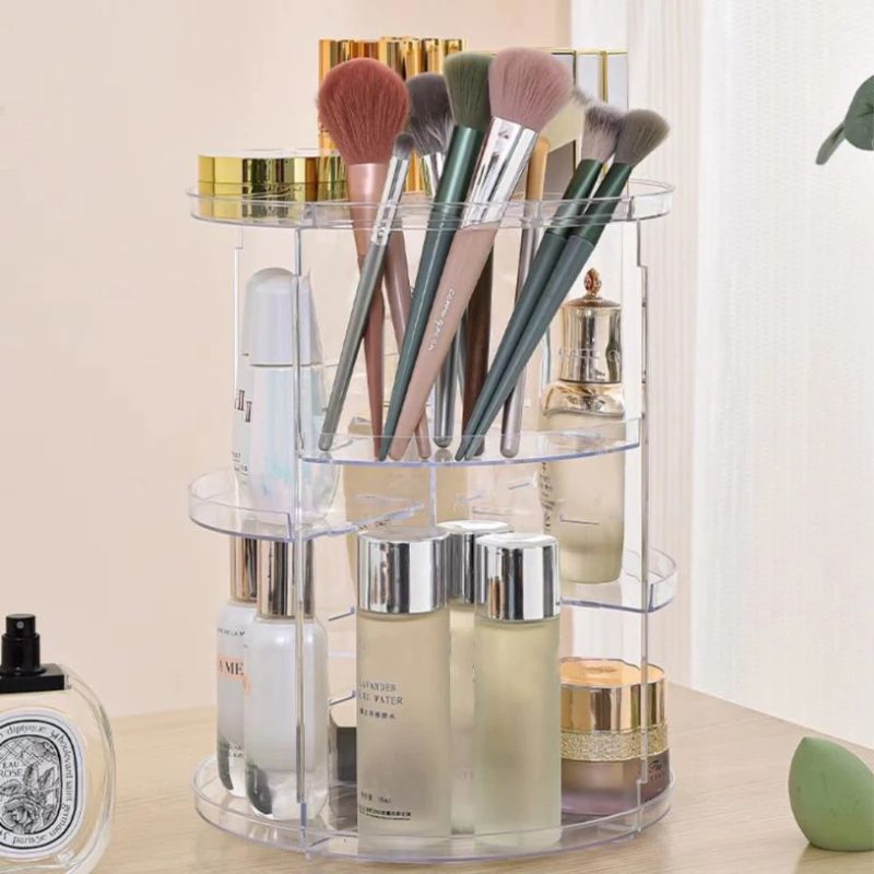 3 Tiers 360 Rotating Makeup Organizer - Image 2