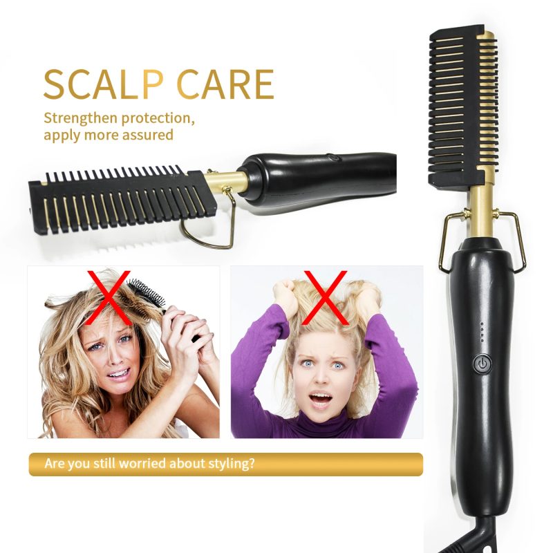 Electric Hot Straightening Heat Pressing Comb - Image 6