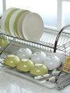 2 Layers Stylish Creative Kitchen Plate Drying Rack